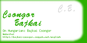 csongor bajkai business card